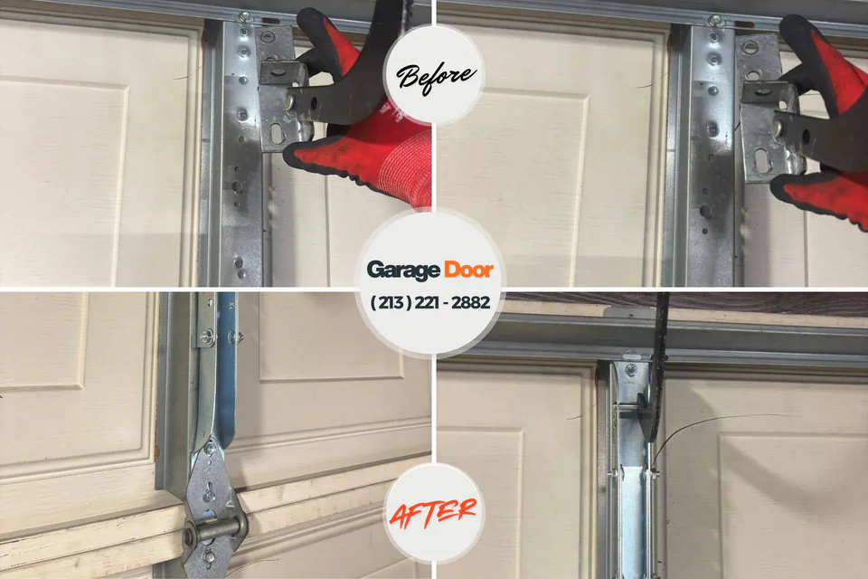 Before and after: garage door company Wellsville, OH